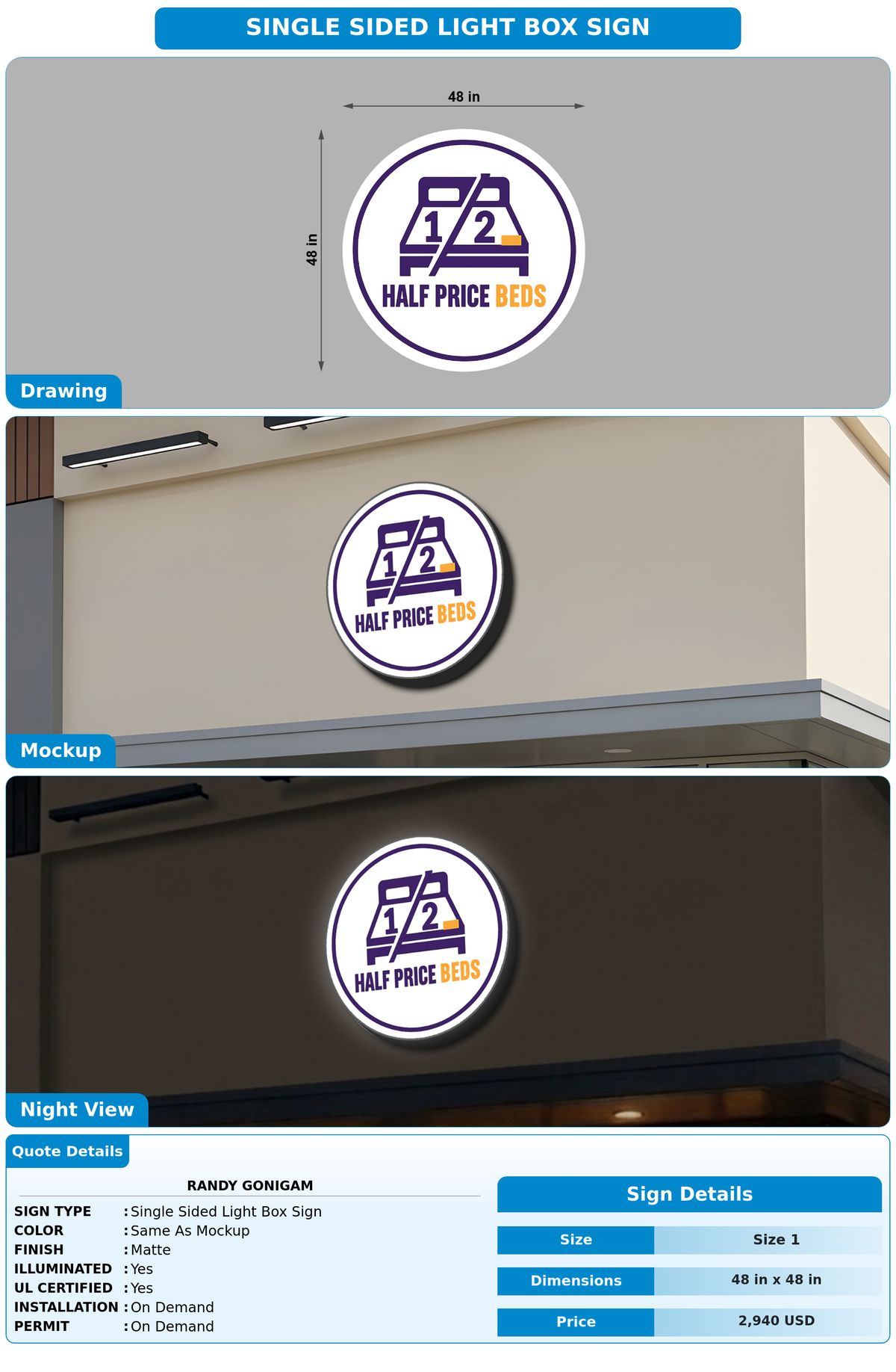CUSTOM MOCKUP SIGN FOR Randy Gonigam