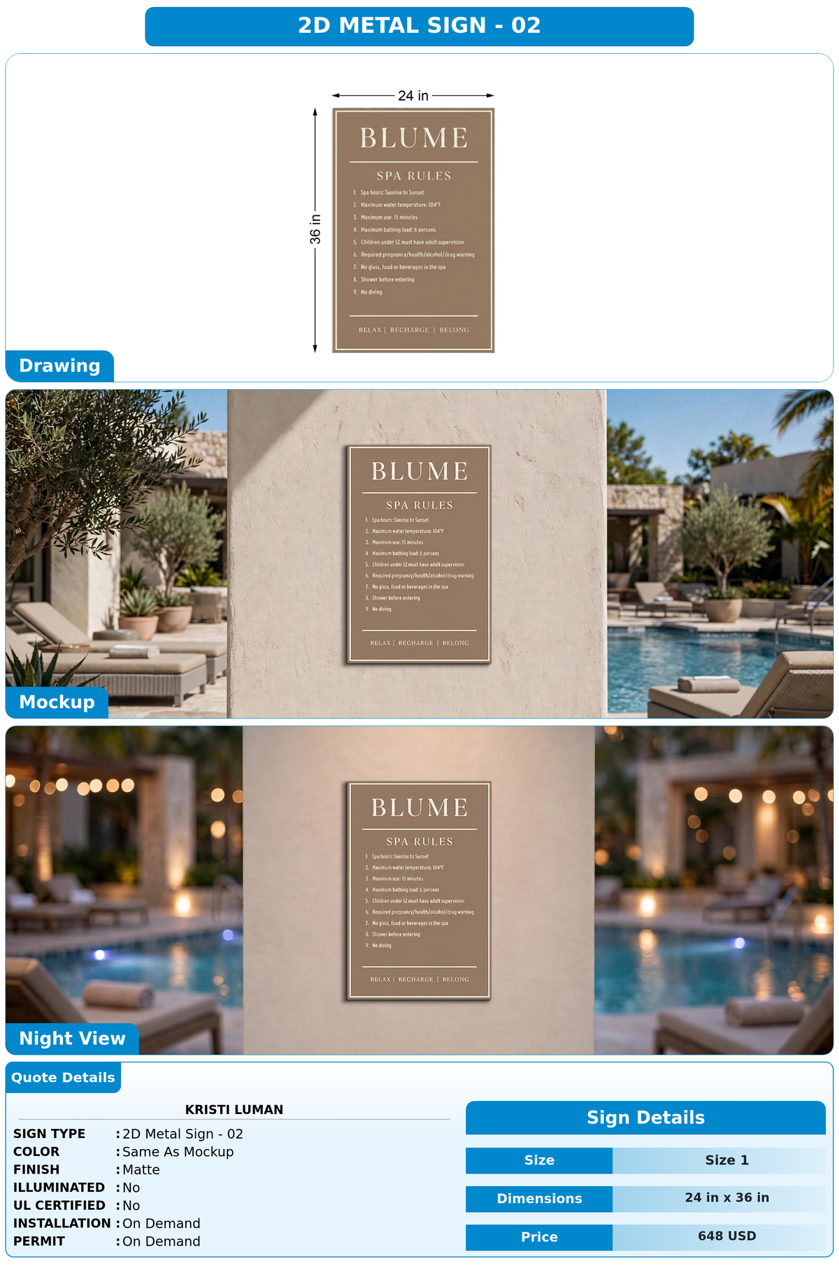 CUSTOM MOCKUP SIGN FOR Kristi Luman