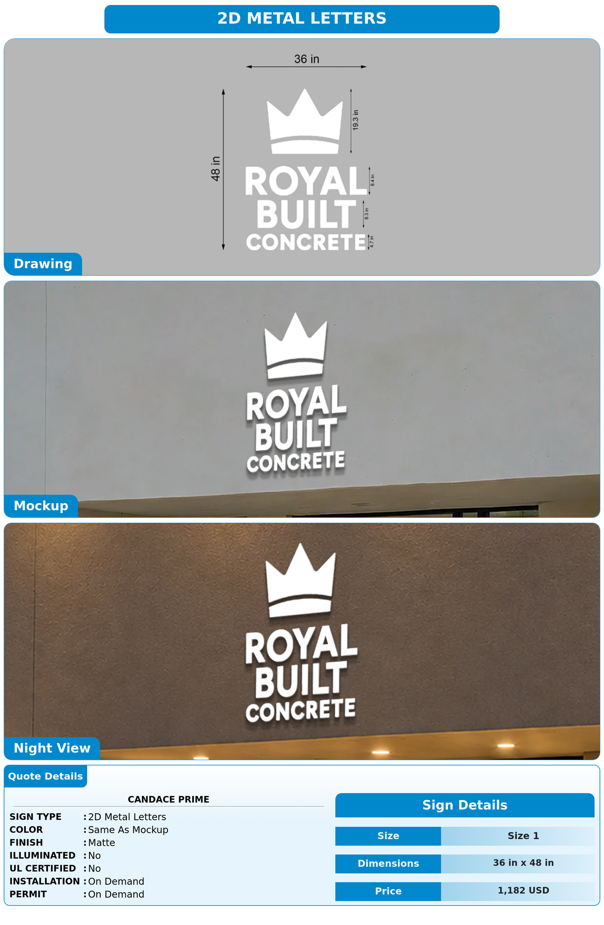 CUSTOM MOCKUP SIGN FOR Candace Prime