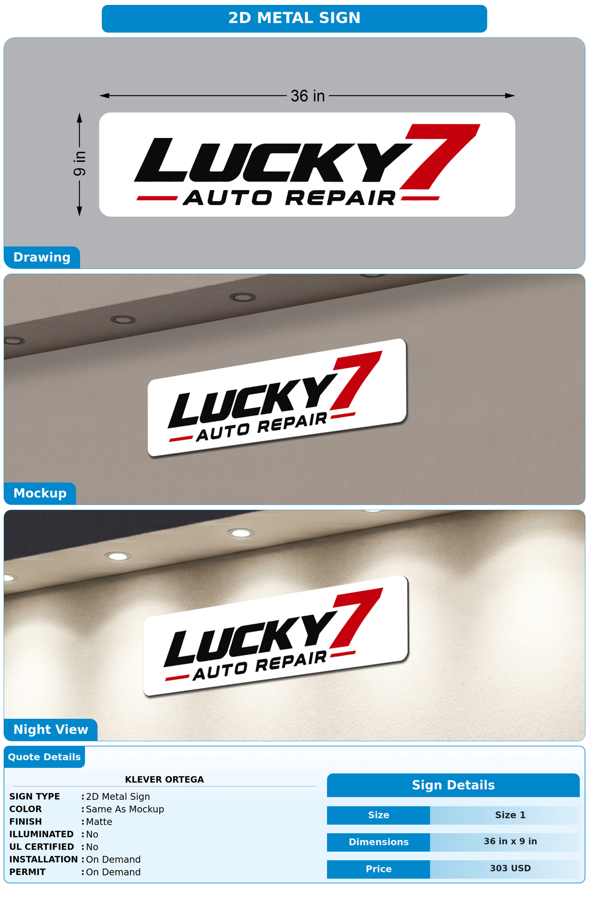 CUSTOM MOCKUP SIGN FOR Klever ortega