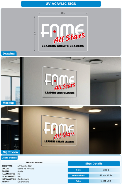 CUSTOM MOCKUP SIGN FOR Erica  Flanigan