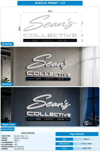 CUSTOM MOCKUP SIGN FOR sean m bolton