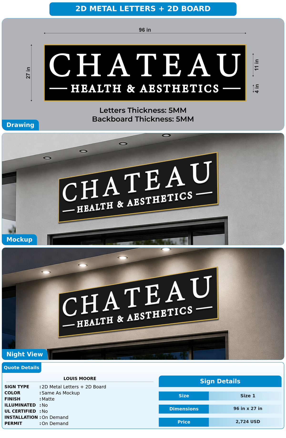 CUSTOM MOCKUP SIGN FOR louis moore