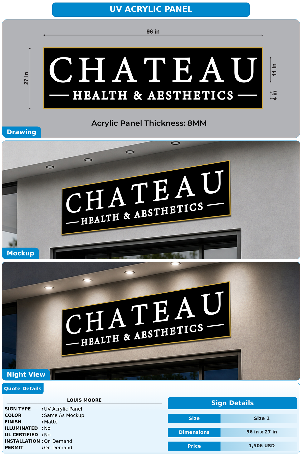 CUSTOM MOCKUP SIGN FOR louis moore