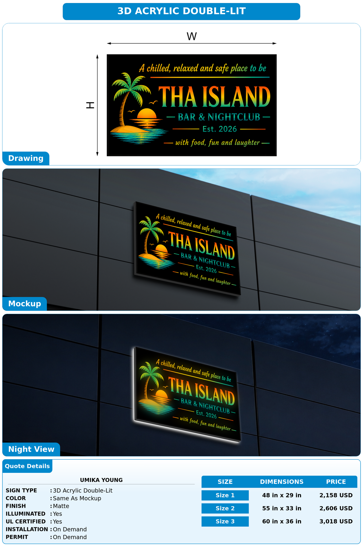CUSTOM MOCKUP SIGN FOR Umika young