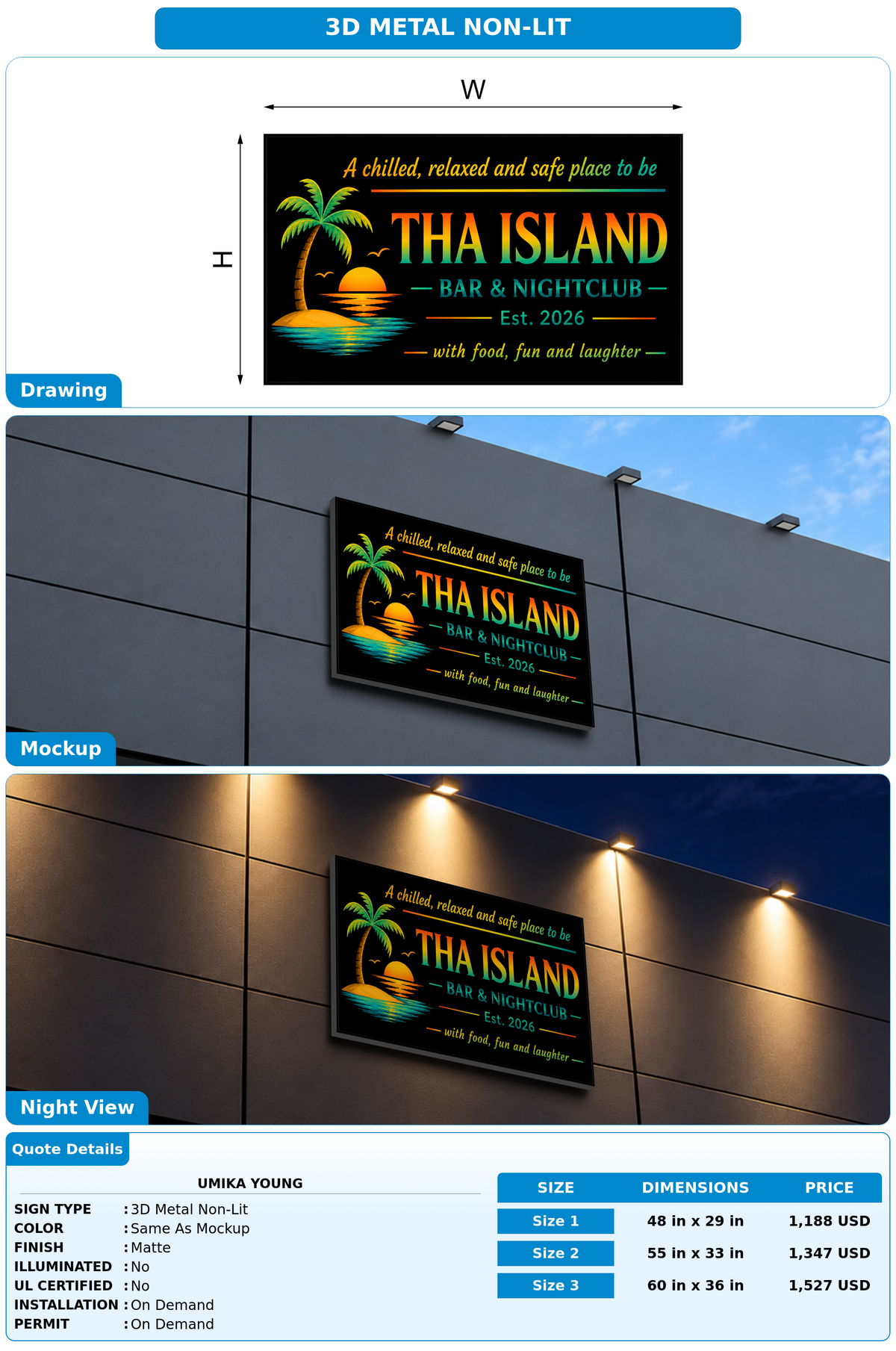 CUSTOM MOCKUP SIGN FOR Umika young