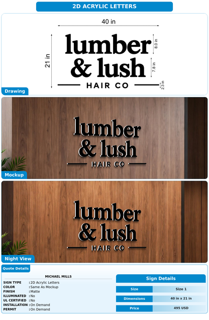 CUSTOM MOCKUP SIGN FOR Michael Mills