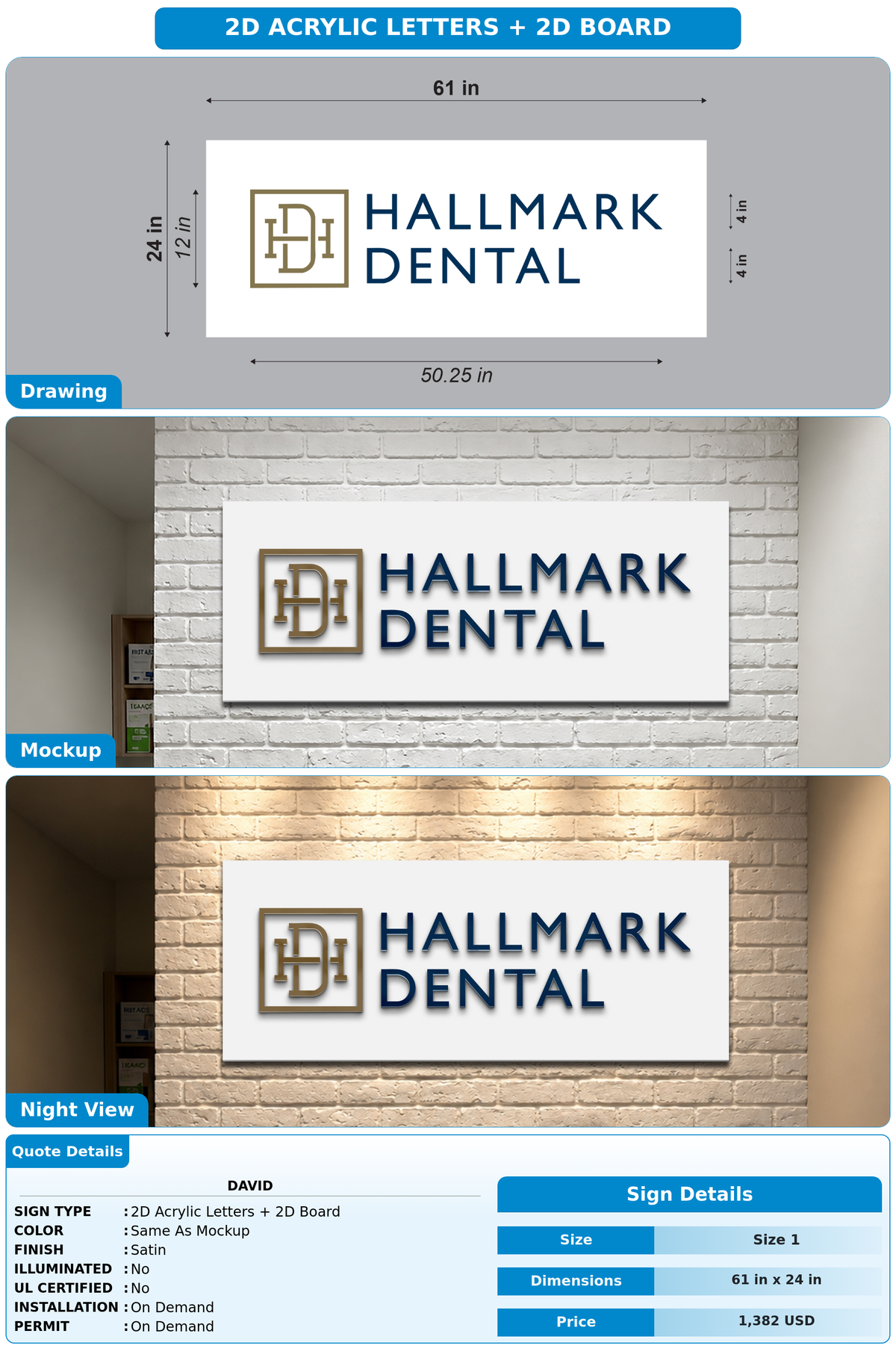 CUSTOM MOCKUP SIGN FOR David