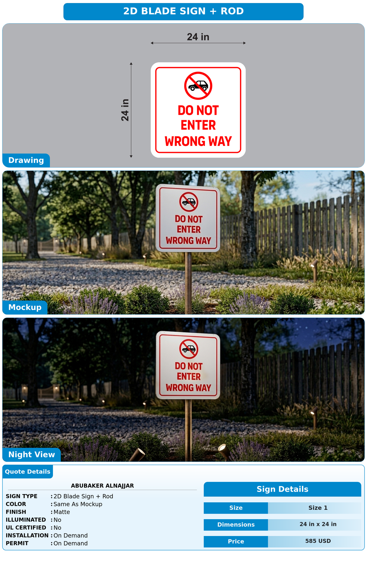 CUSTOM MOCKUP SIGN FOR Abubaker Alnajjar