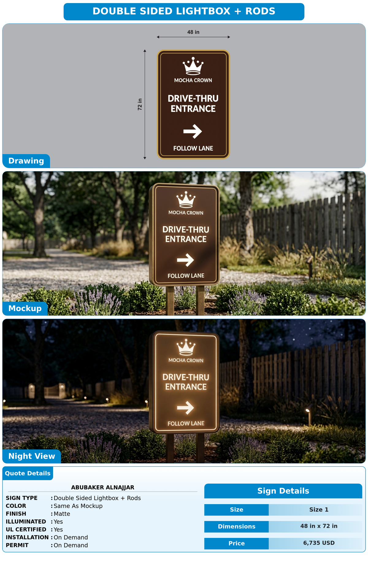 CUSTOM MOCKUP SIGN FOR Abubaker Alnajjar