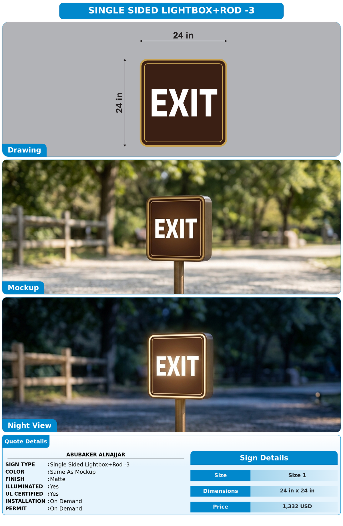 CUSTOM MOCKUP SIGN FOR Abubaker Alnajjar