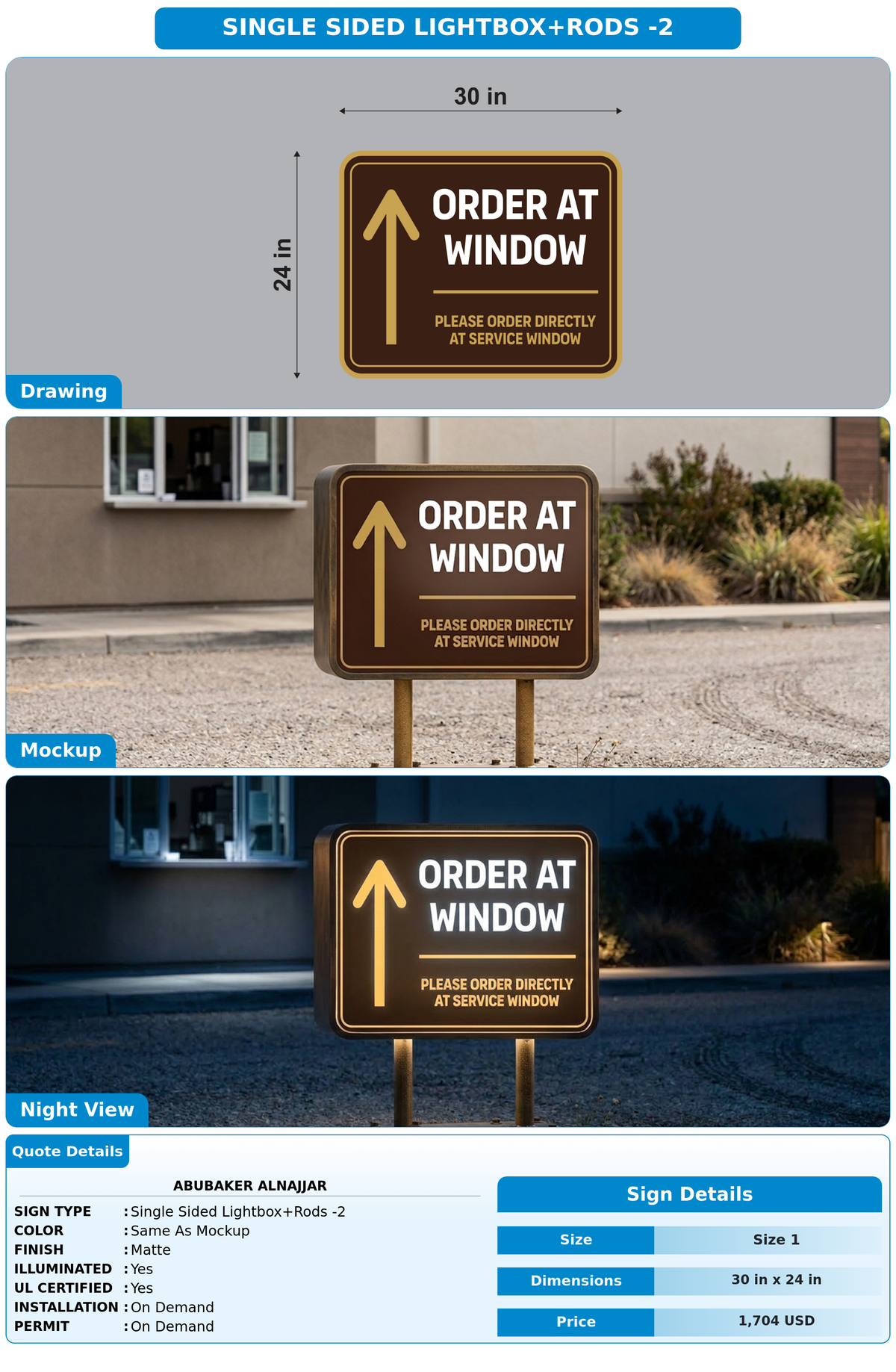 CUSTOM MOCKUP SIGN FOR Abubaker Alnajjar