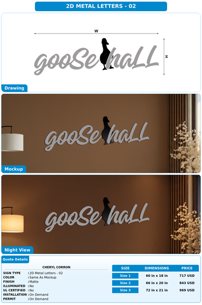 CUSTOM MOCKUP SIGN FOR Cheryl Corron