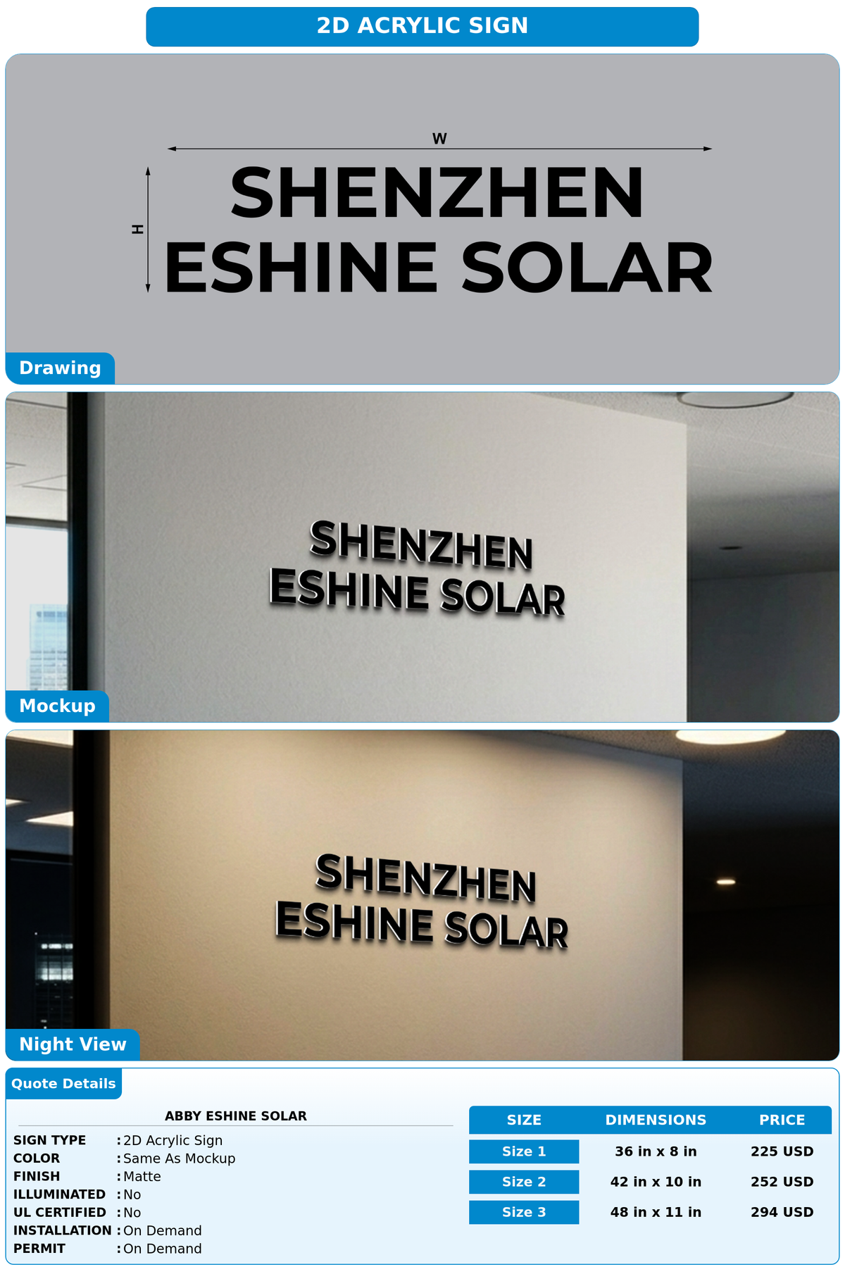 CUSTOM MOCKUP SIGN FOR Abby Eshine solar