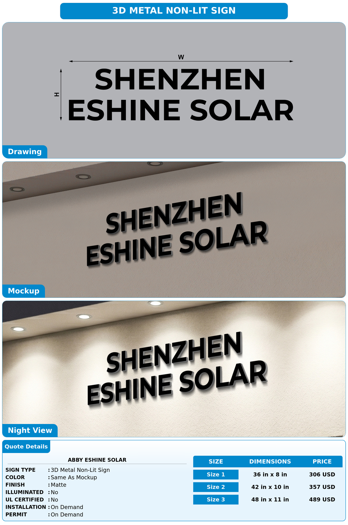 CUSTOM MOCKUP SIGN FOR Abby Eshine solar