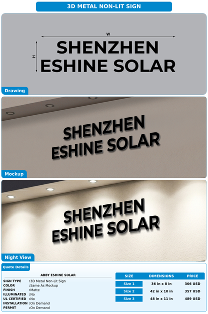 CUSTOM MOCKUP SIGN FOR Abby Eshine solar