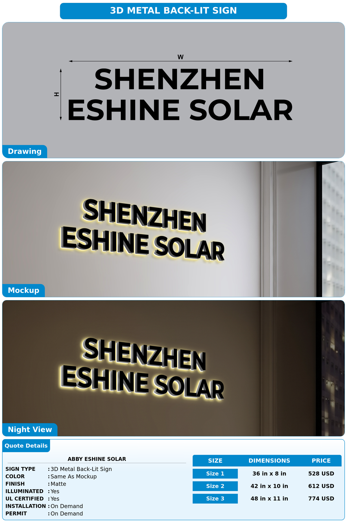 CUSTOM MOCKUP SIGN FOR Abby Eshine solar
