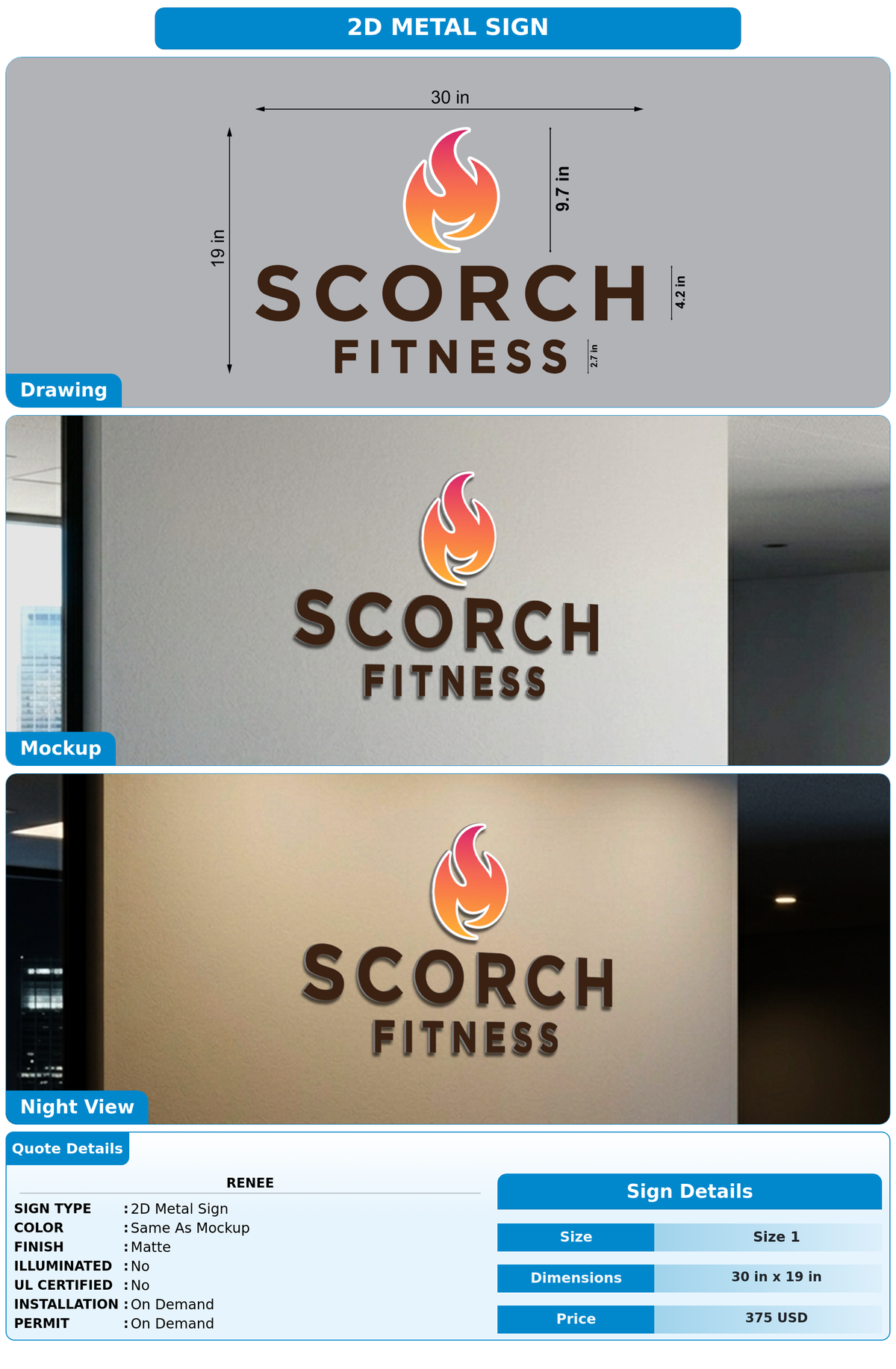 CUSTOM MOCKUP SIGN FOR Renee