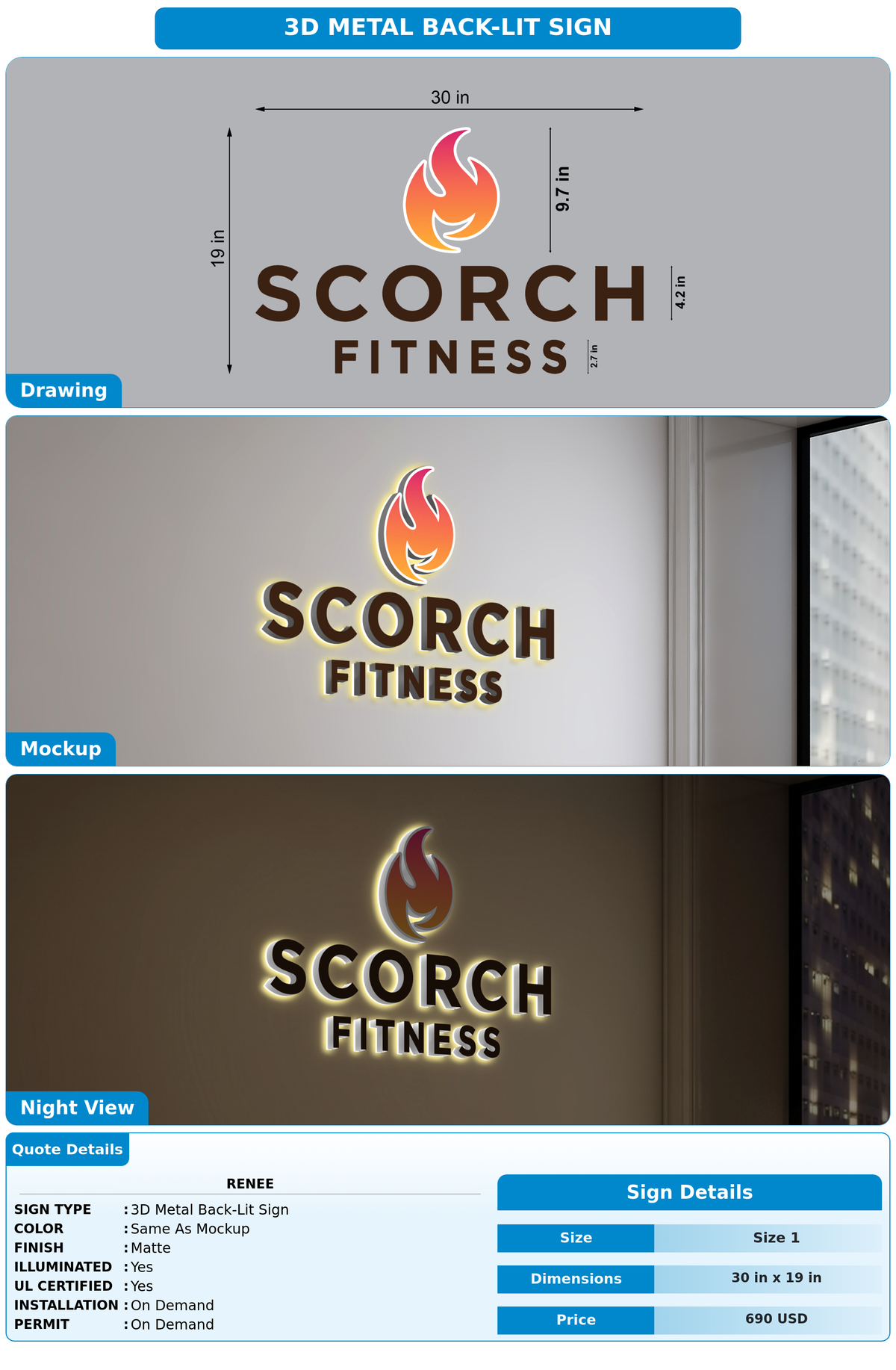 CUSTOM MOCKUP SIGN FOR Renee