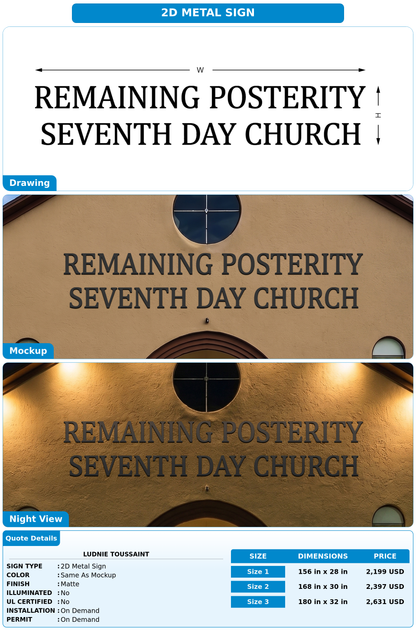 CUSTOM MOCKUP SIGN FOR Ludnie Toussaint