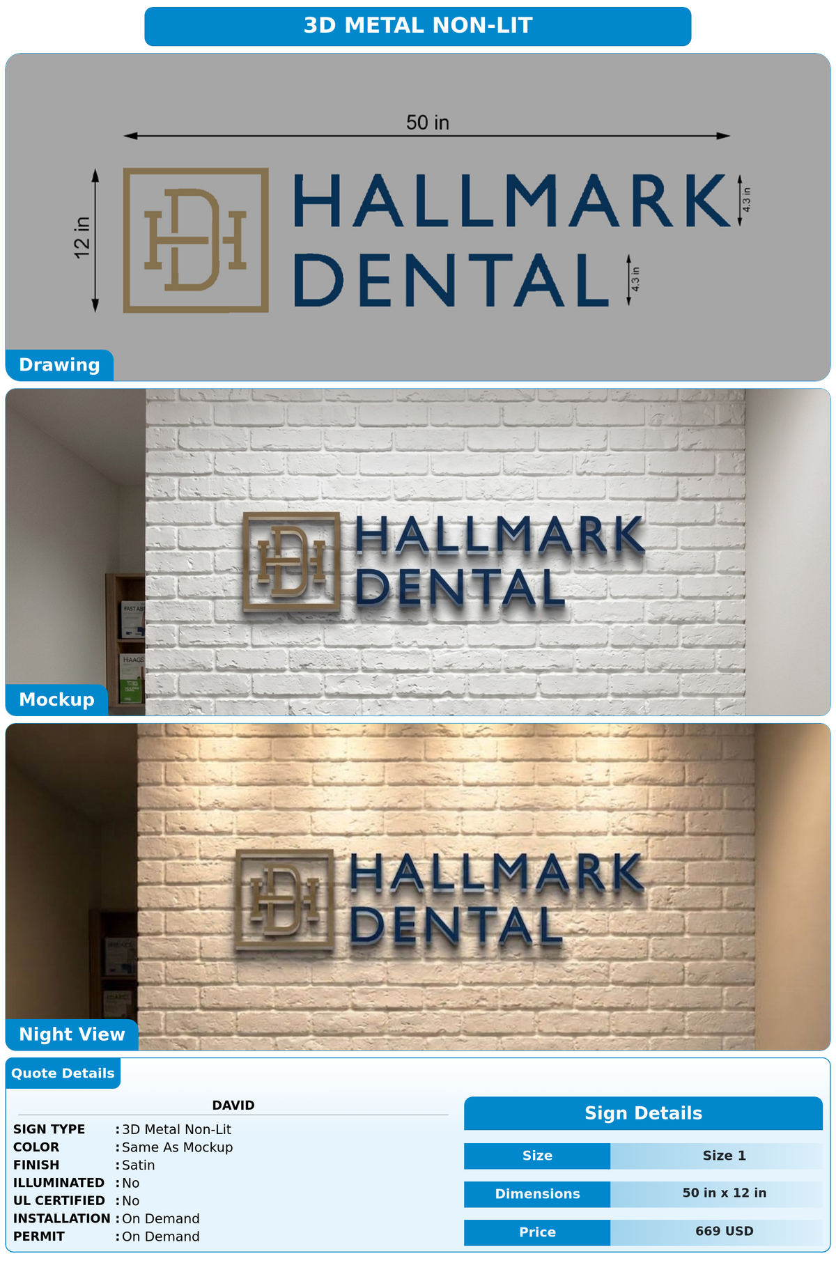 CUSTOM MOCKUP SIGN FOR David