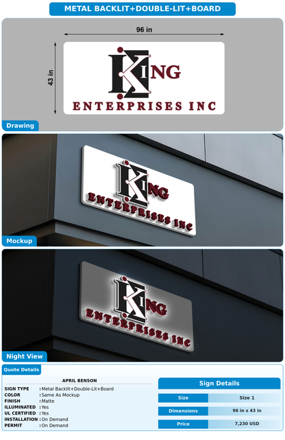CUSTOM MOCKUP SIGN FOR April Benson