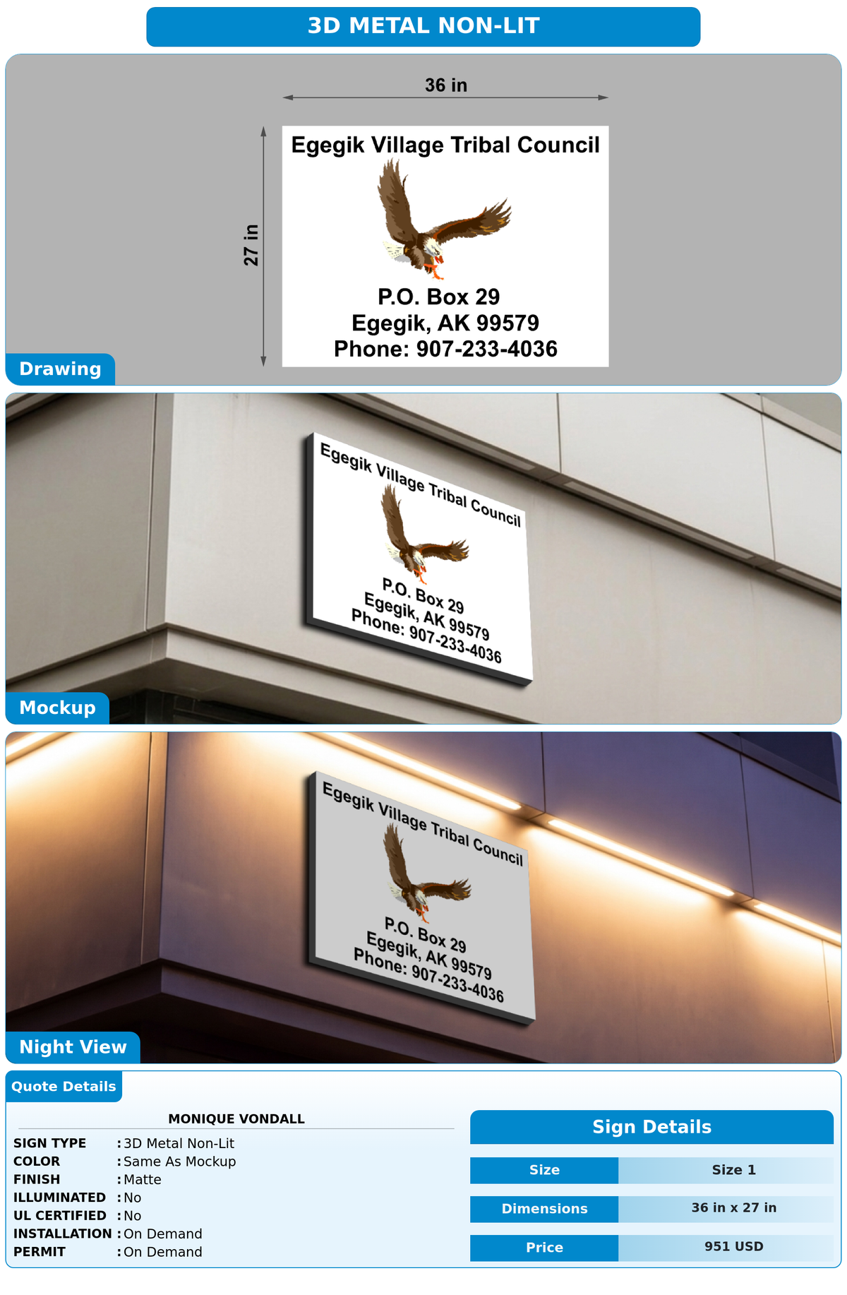 CUSTOM MOCKUP SIGN FOR monique vondall