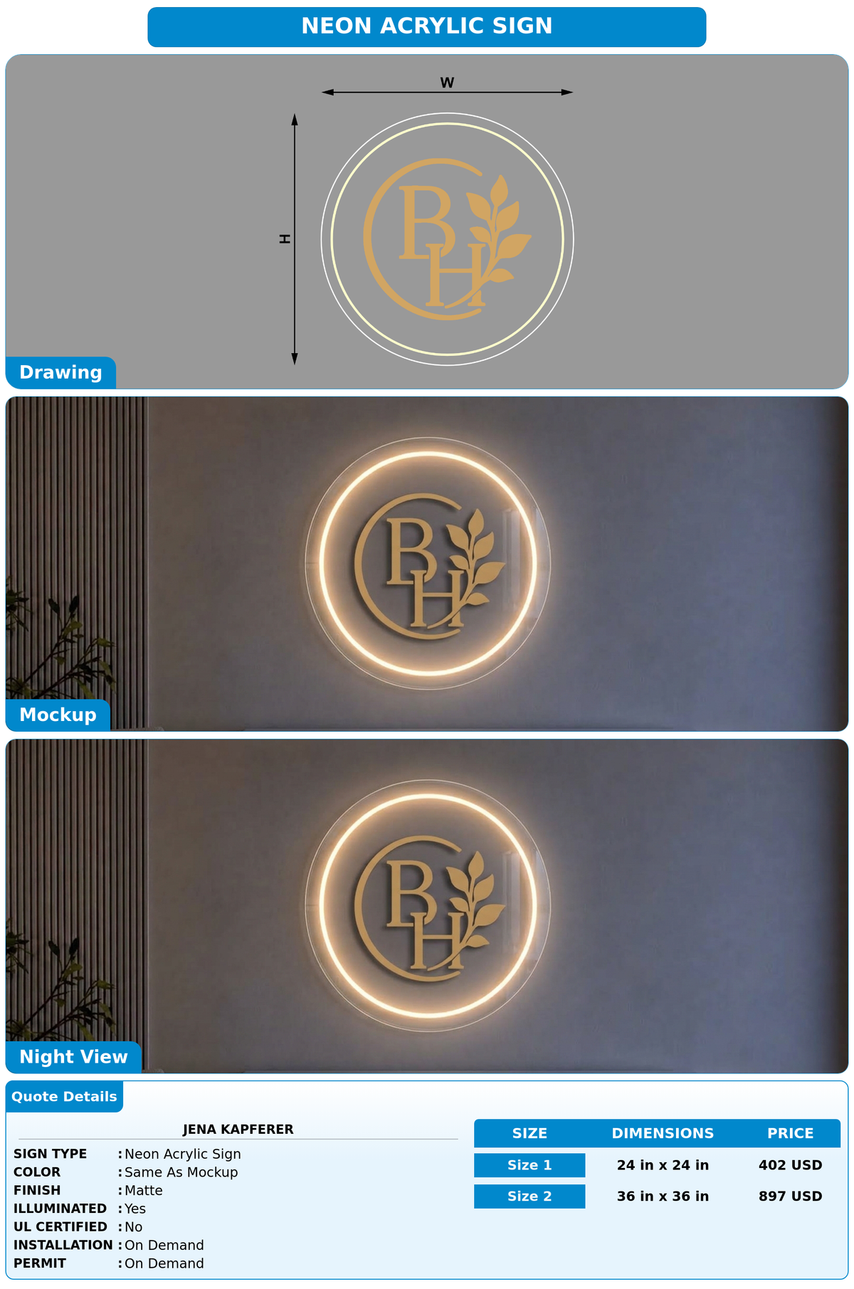 CUSTOM MOCKUP SIGN FOR Jena kapferer