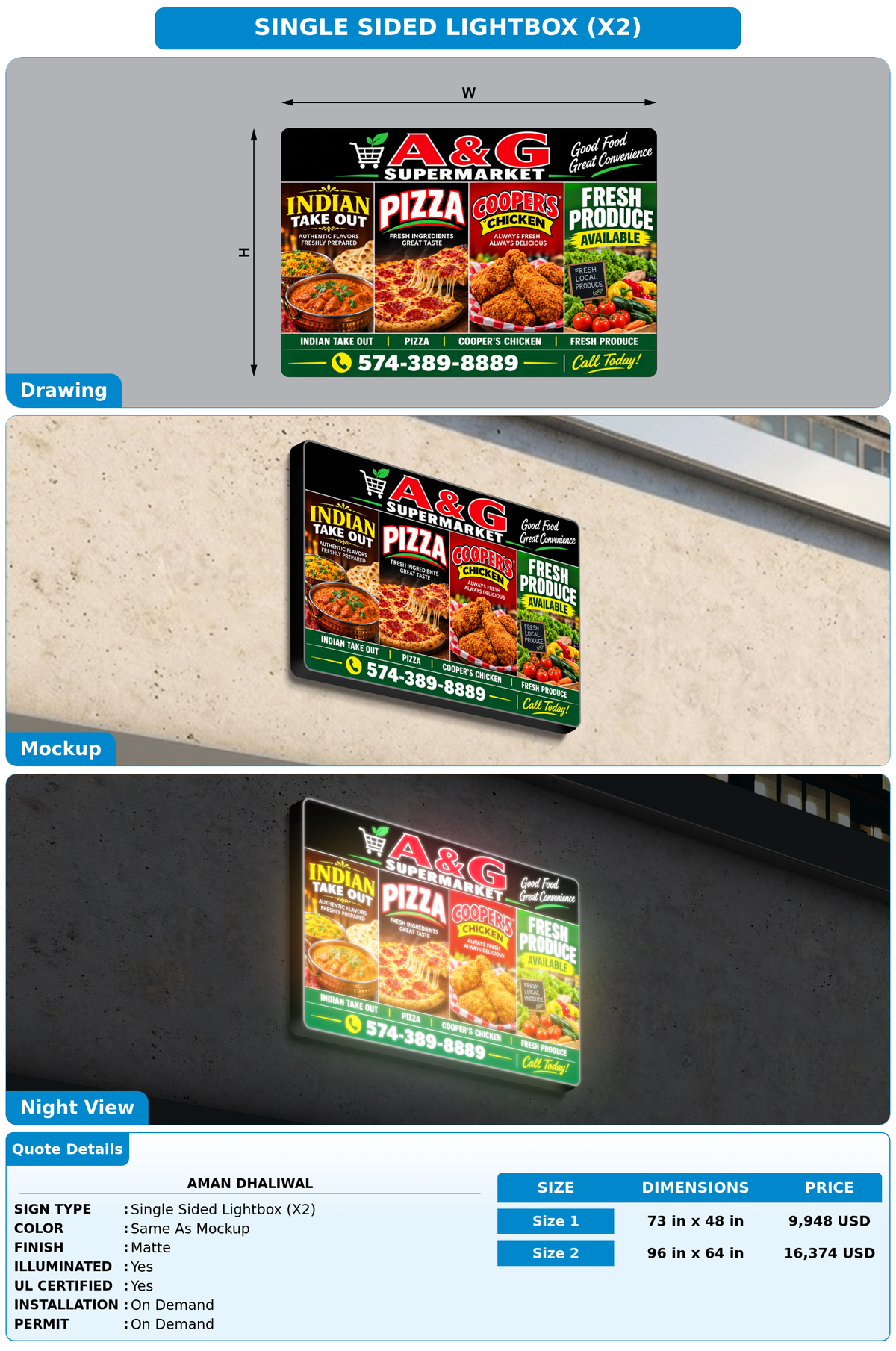 CUSTOM MOCKUP SIGN FOR aman dhaliwal