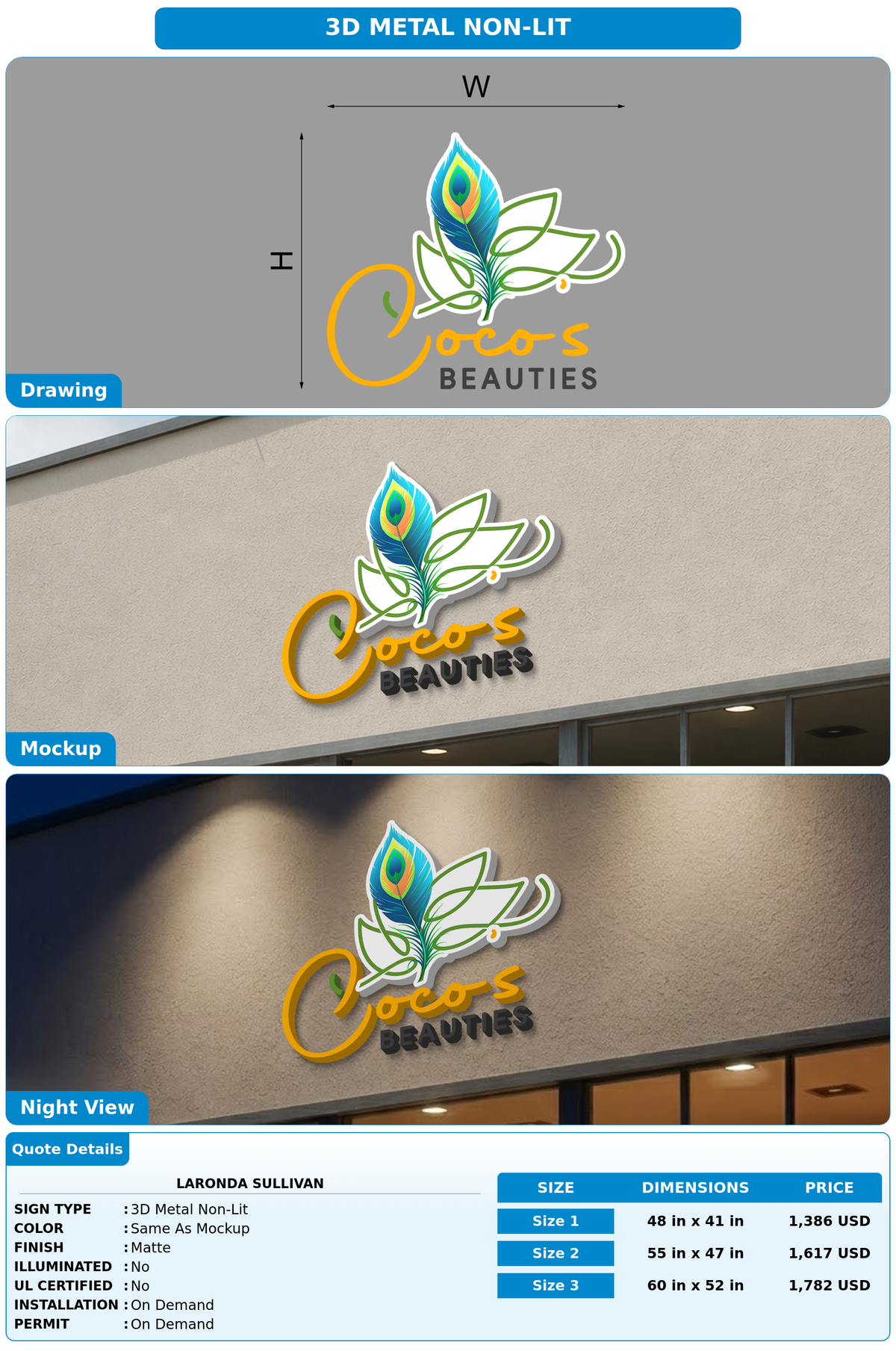 CUSTOM MOCKUP SIGN FOR Laronda Sullivan