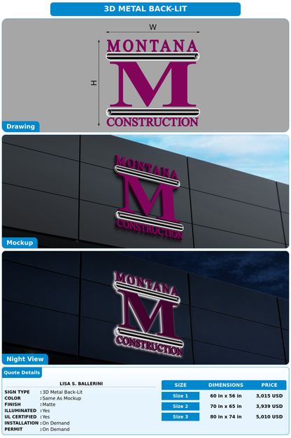 CUSTOM MOCKUP SIGN FOR Lisa S. Ballerini