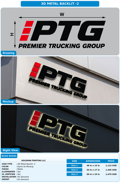 CUSTOM MOCKUP SIGN FOR Goldman Printing LLC