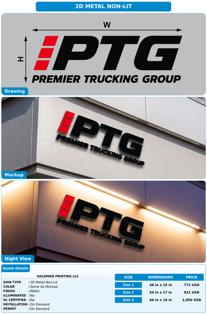 CUSTOM MOCKUP SIGN FOR Goldman Printing LLC