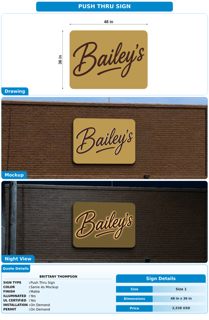 CUSTOM MOCKUP SIGN FOR Brittany Thompson