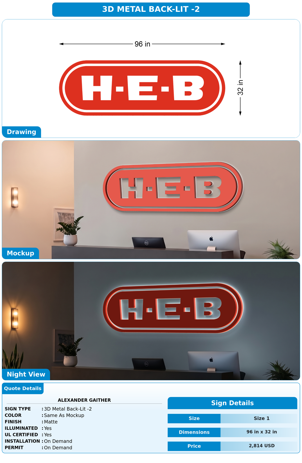 CUSTOM MOCKUP SIGN FOR Alexander Gaither