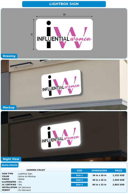 CUSTOM MOCKUP SIGN FOR Leanora Colley