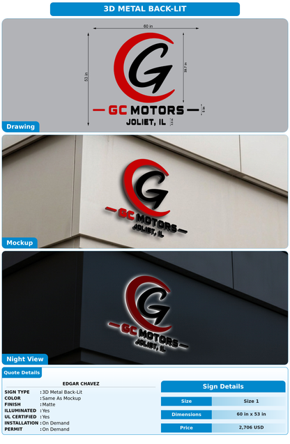 CUSTOM MOCKUP SIGN FOR Edgar Chavez