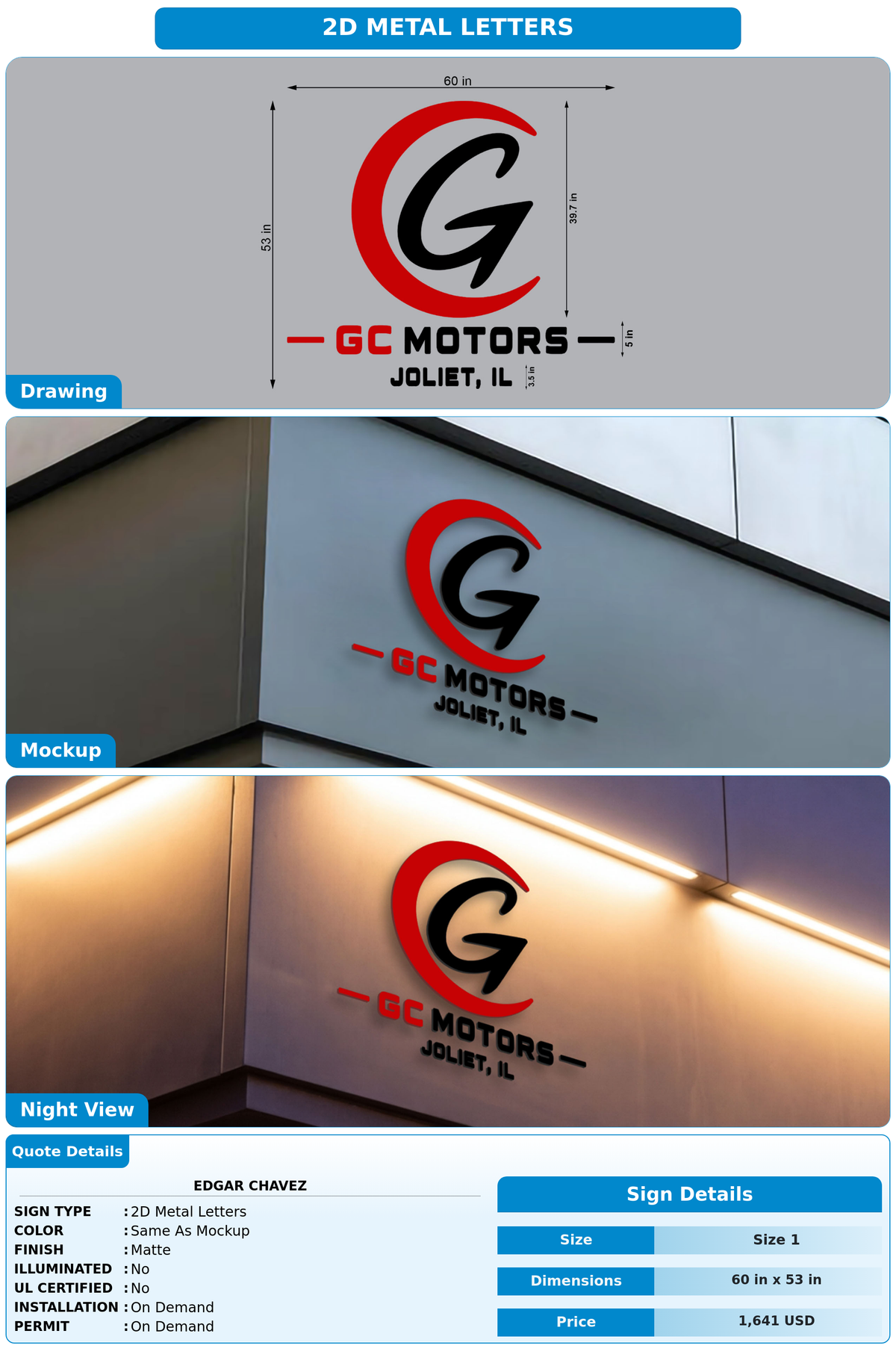 CUSTOM MOCKUP SIGN FOR Edgar Chavez