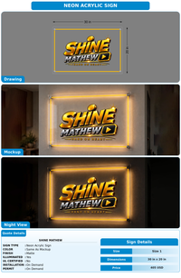 CUSTOM MOCKUP SIGN FOR Shine Mathew
