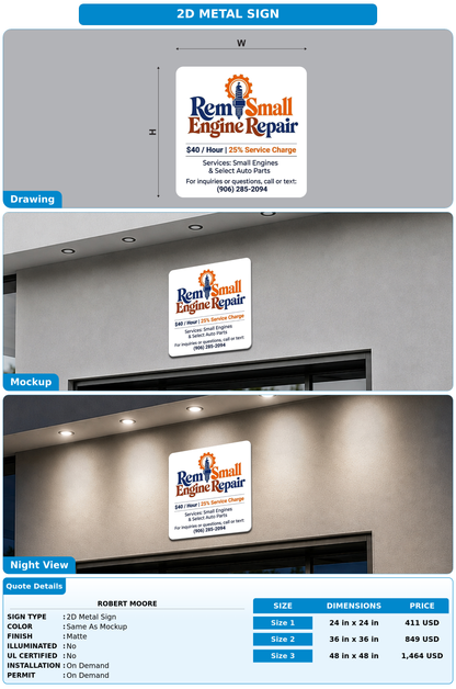CUSTOM MOCKUP SIGN FOR Robert Moore