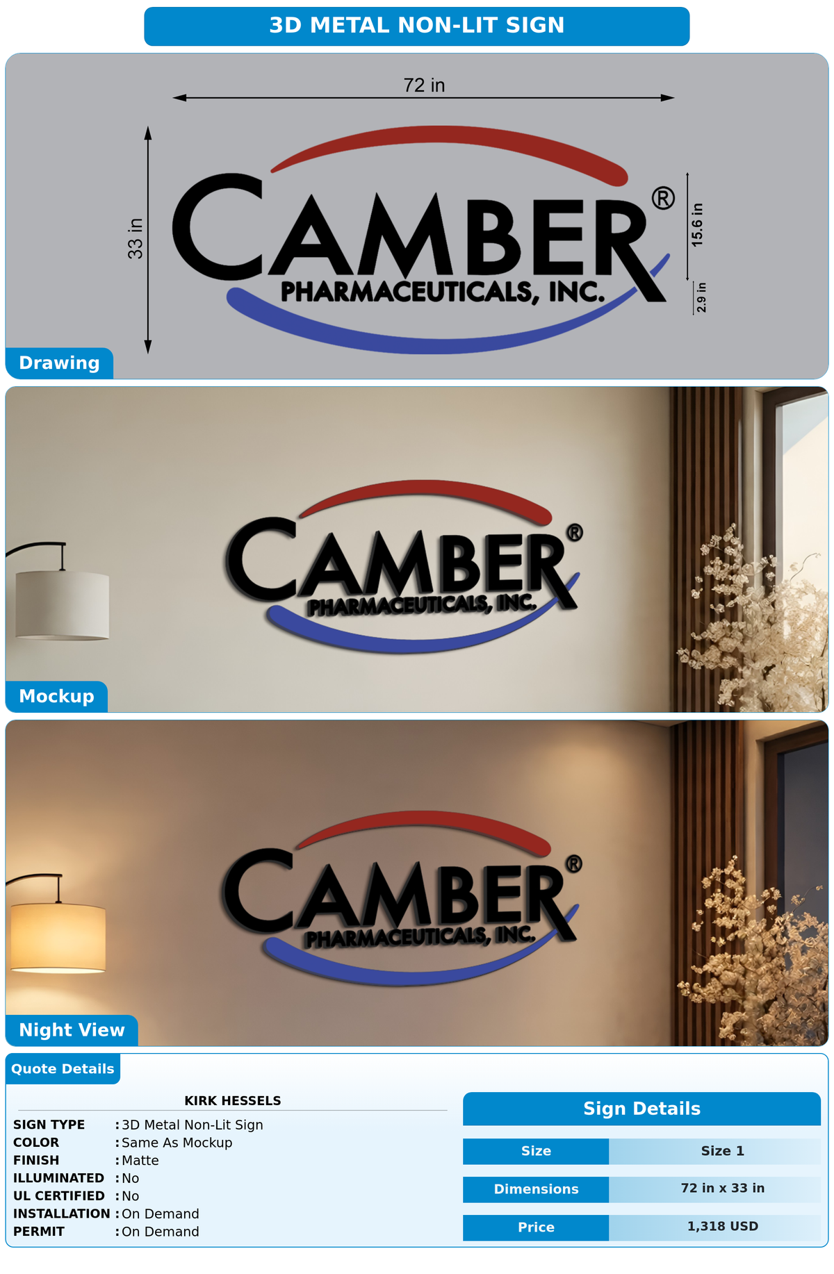 CUSTOM MOCKUP SIGN FOR kirk Hessels