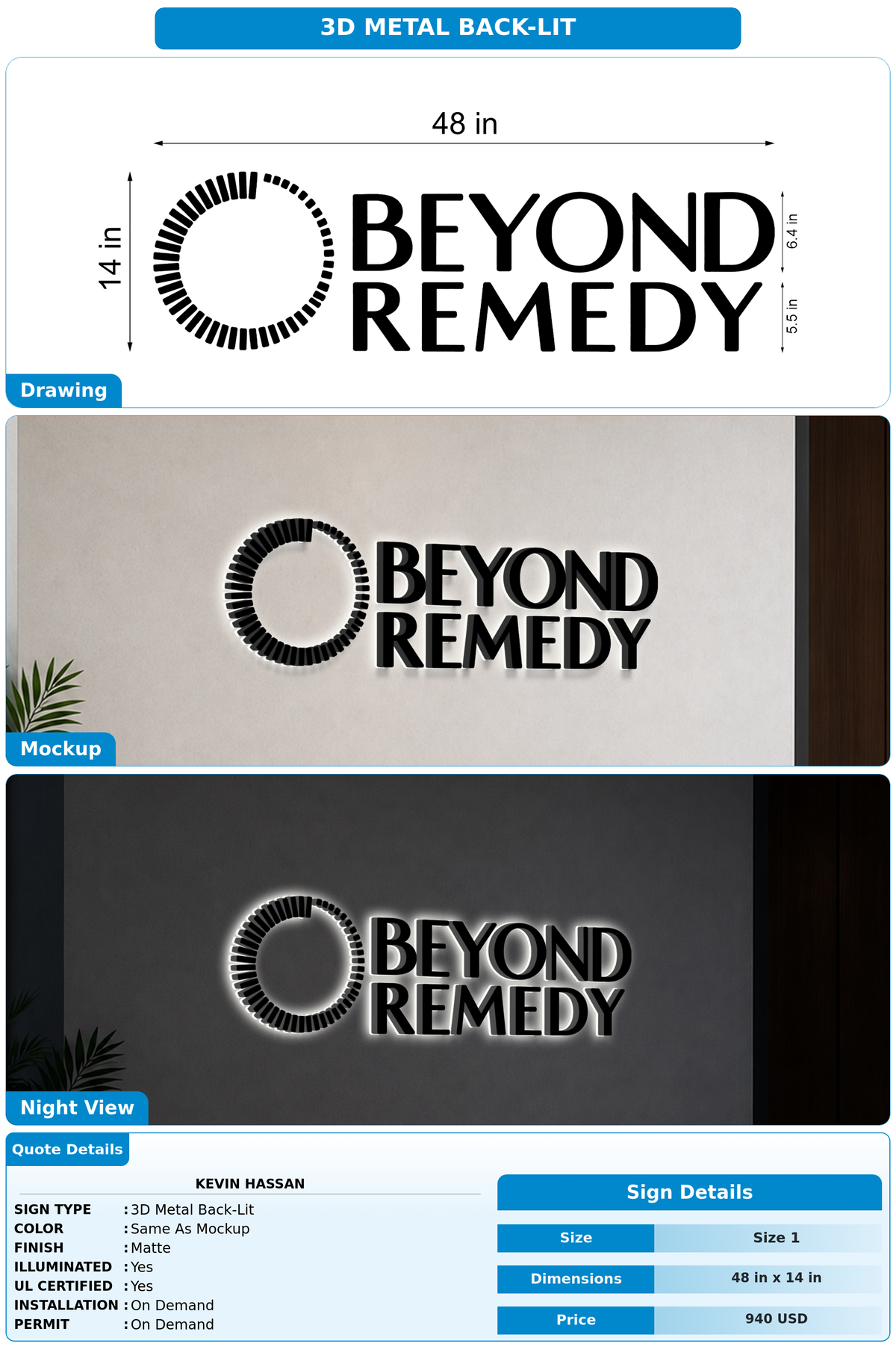 CUSTOM MOCKUP SIGN FOR kevin hassan