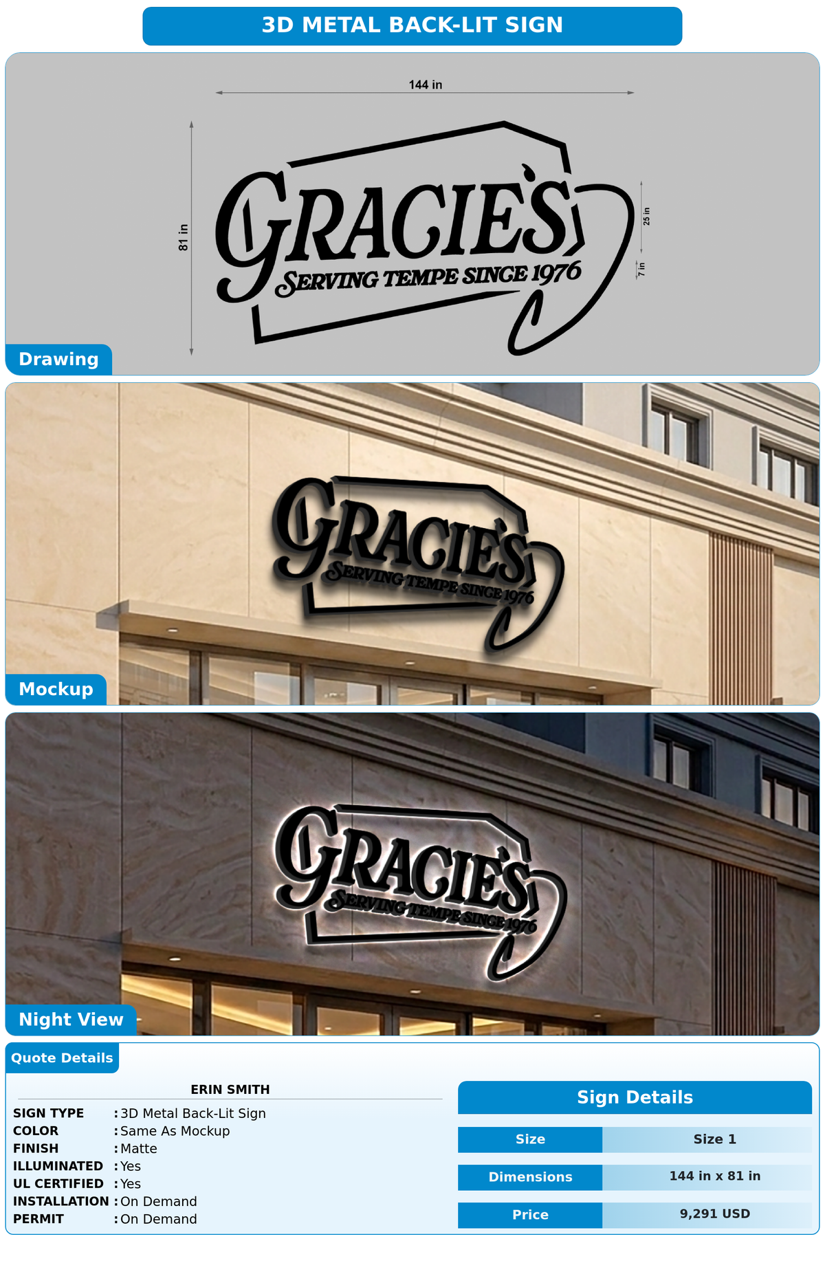 CUSTOM MOCKUP SIGN FOR Erin Smith