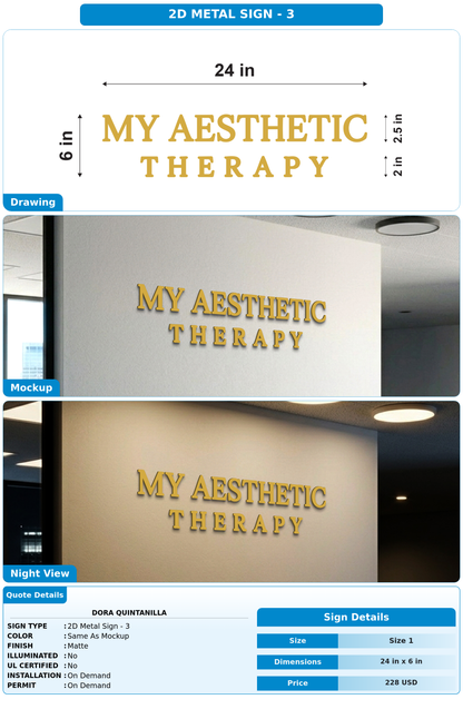 CUSTOM MOCKUP SIGN FOR Dora Quintanilla