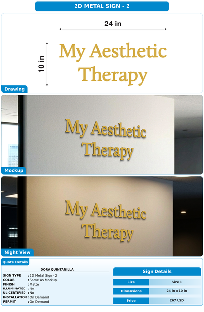 CUSTOM MOCKUP SIGN FOR Dora Quintanilla