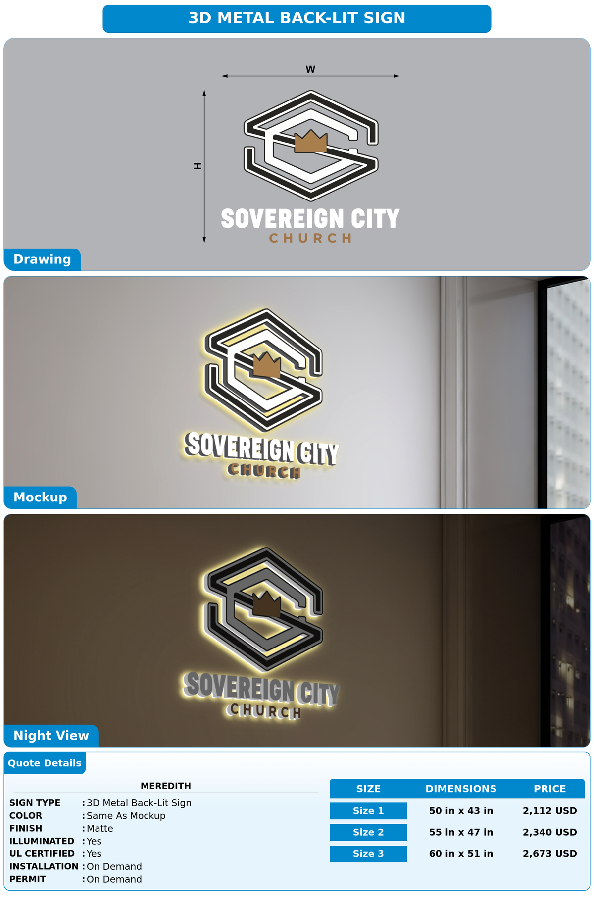 CUSTOM MOCKUP SIGN FOR Meredith