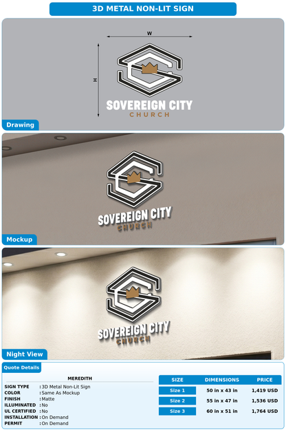 CUSTOM MOCKUP SIGN FOR Meredith