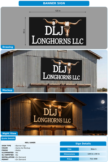 CUSTOM MOCKUP SIGN FOR Neil Saner