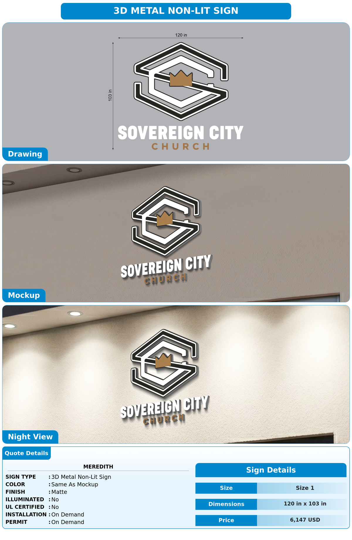 CUSTOM MOCKUP SIGN FOR Meredith