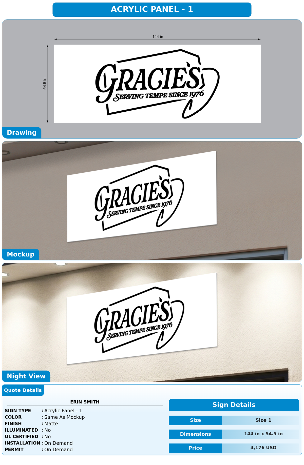 CUSTOM MOCKUP SIGN FOR Erin Smith